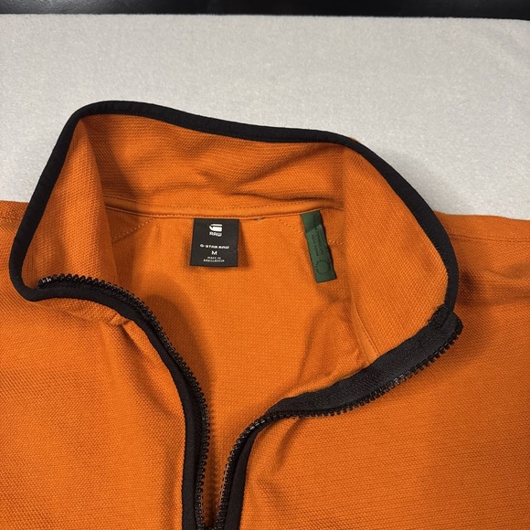 G-Star Men`s MED Lightweight Logo Tape Zip Through Sweater Logo Tape Sleeve Hits - Picture 2 of 11